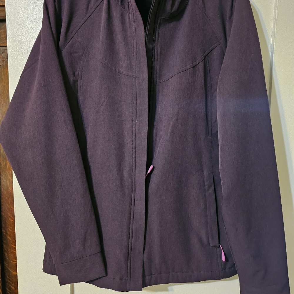 Kirkland brand woman's long jacket, plumb